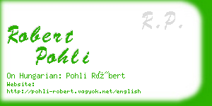 robert pohli business card